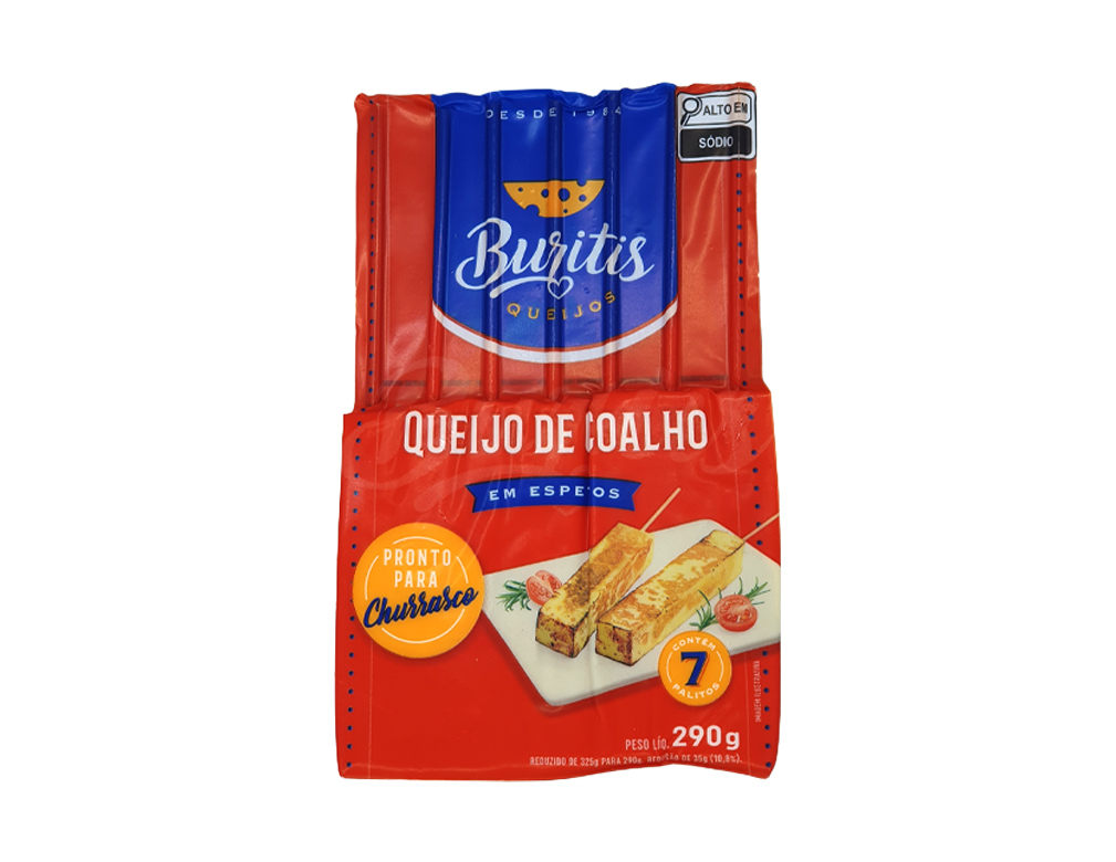 QUEIJO COALHO ESPETO BURITIS PCT 7 UN (CX 28 PCT)